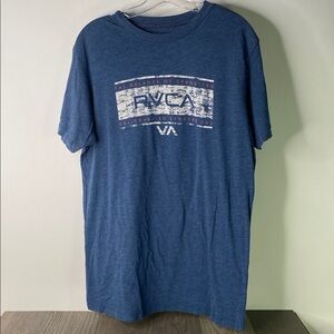 RVCA Blue Graphic Logo Tee T-Shirt Shirt